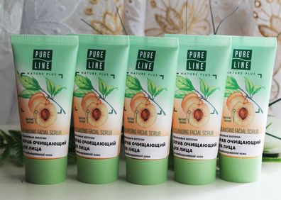 5x50ml Gesichtspeeling Aprikosenstein Peeling Scrub Reinigung