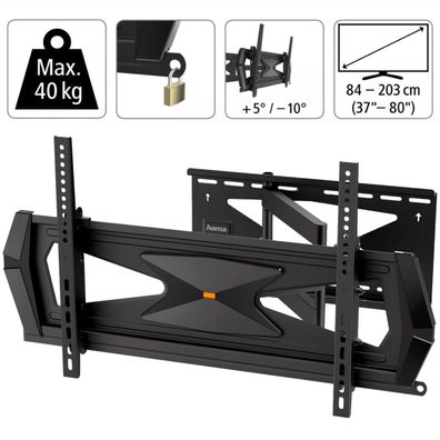TV Wandhalterung Professional bis 80" Schwarz