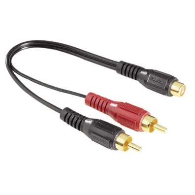 Subwoofer-Adapter 2x Cinch-Stecker auf Cinch-Kupplung