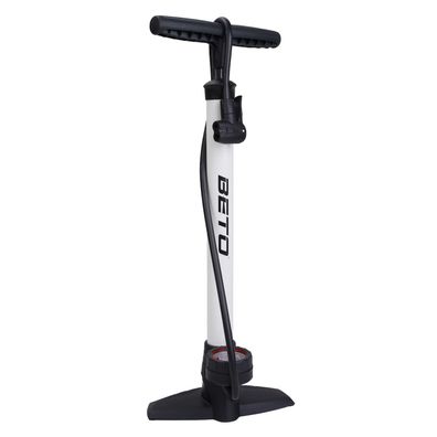 Beto Standpumpe mit Manometer in Weiss