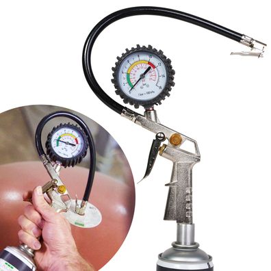 Prüf- und Nachfüllgarnitur mit Manometer 0 - 8 Bar