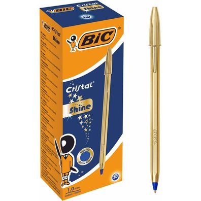 Stift Bic Cristal Shine Golden 20 Stück