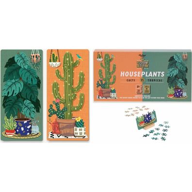 RIDLEY' GAMES Puzzle Duell Zimmerpflanzen: Kaktus vs Tropical 2x70 Teile