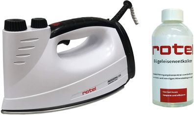 Rotel Prof Extra Edelstahls Schwarz + Rotel Bügeleisenentkalker 500 ml
