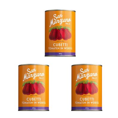 Gewürfelte Tomaten San Marzano No. 2 "Cubetti" 3er-Set