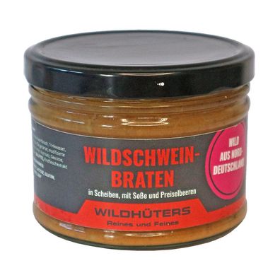 Wildhüters Wildschweinbraten in Scheiben mit Sauce