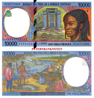 Kamerun / Cameroun 10.000 Francs 2002 UNC P. 205Eg 63996#