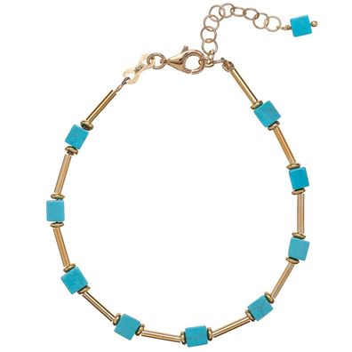 Alisia Schmuck Damen-Armband Silber Vergoldet mit Türkis AL3790.01.069