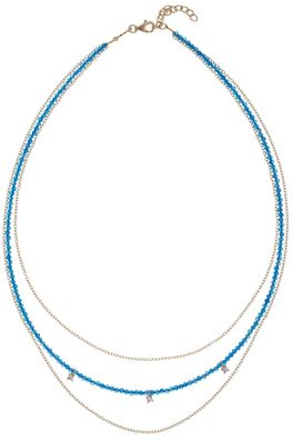 Alisia Schmuck Damen-Kette Chroma Goldfarben Blau AL4968.01.076