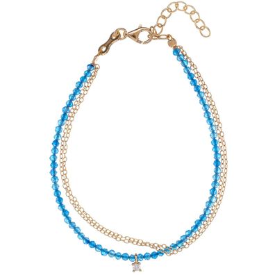 Alisia Schmuck Damenarmband Chroma Goldfarben Blau AL4969.01.076