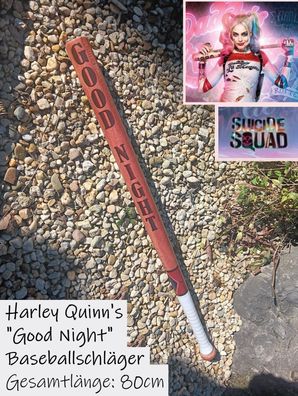 NEU Harley Quinn Good Night Baseballschläger 80cm für Cosplay Sammler Fans LARP