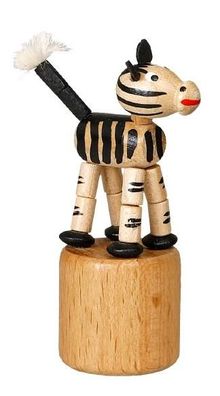 Holzspielzeug Wackelfigur Zebra Höhe=7,5cm NEU Spielzeug Wackeln Wackeltier Wack