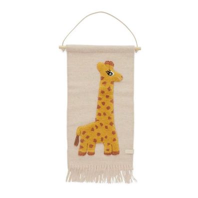 OYOY 1100519 - Wandteppich Giraffe - Wanddekoration Kinderzimmer - Wallhanger
