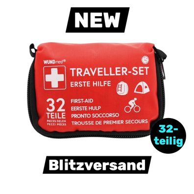 32tlg Erste Hilfe Set Verbandsmaterial Notfallset Tasche outdoor Fahrrad wandern