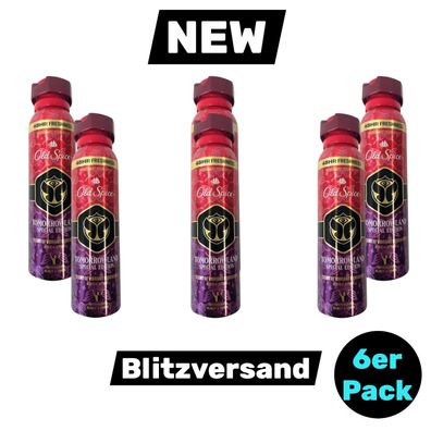 Old Spice Deo Spray Herren Rockstar Tomorrowland Special ED 6x 150ml (€ 38,78/L)
