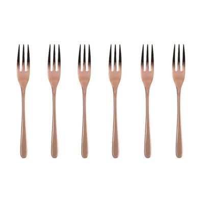 Sambonet Taste Vintage Edelstahl/PVD Kupfer Kuchengabeln 6tlg. 52453CA5