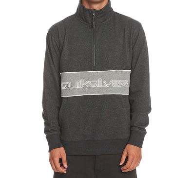 Quiksilver Sweat Zip Neck Bold Omni Qz black heather - Größe: XL