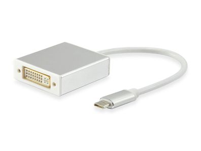Equip 133453 USB Typ C Stecker auf DVI-I Dual Link Buchse Adapter
