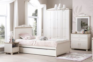 Jugendzimmer-Set Freya 5-Teilig in Weiß/Holzoptik
