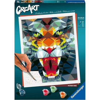 Zeichnungen zum Ausmalen Ravensburger Polygon Tiger 24 x 30 cm