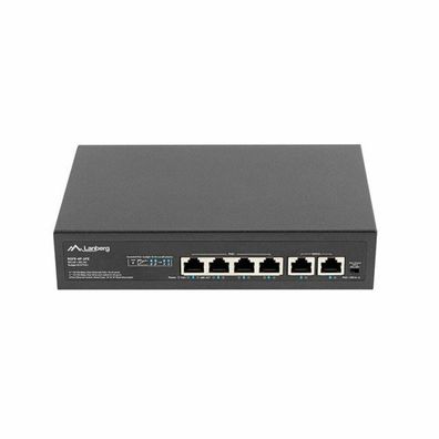 Lanberg Switch 4X 100MB DSP+/2X 100MB Unmanaged Rack 10"/19"