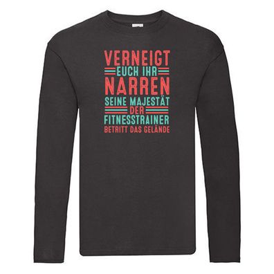 Verneigt euch: Fitnesstrainer | Personal Trainer Long Sleeve Schwarz