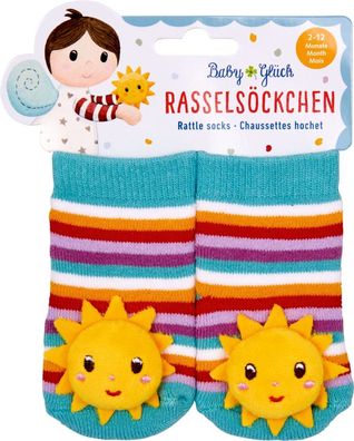 Rasselsöckchen Sonne - BabyGlück, one size (2-12 Mon.) Die Spiegelburg, 22208