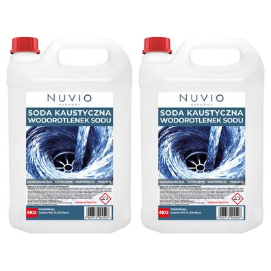 Ätznatron 8 kg Natriumhydroxid NaOH Technisches Granulat Ätzende Substanz 2x4kg
