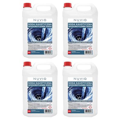 Natriumhydroxid (NaOH) 99 % 20 kg Granulat Starker Rohrreiniger & Abflussfrei 4x5kg