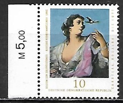 DDR postfrisch Michel-Nummer 2193 linkes Seitenrandstück