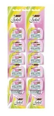 Hochwertiger Damenrasierer: Bic Soleil Bella Colors, 10 Klingen fuer sanfte Rasur in