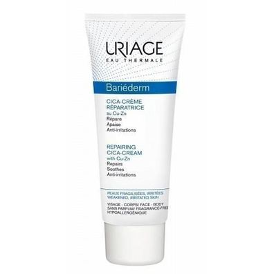 Uriage Bariederm Regenerationscreme, 100ml - Intensive Pflege fuer Sehr Trockene