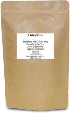 Himalaya Kristallsalz rosa Granulat 0,5-0,7 mm- 500g
