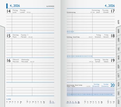 Brunnen Kalender-Einlage 2026 9x15cm 10-75600006