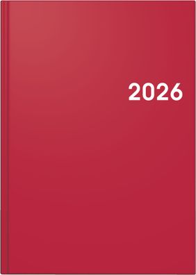 Brunnen Buchkalender 2026 A5 rot 10-79561016