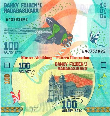 Madagaskar / Madagascar 100 ARIARY 2017 Unc P. 97 634#