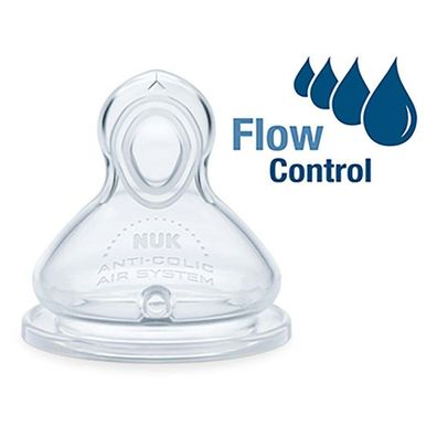 Flow Control Nuk Saugnapf 6-18 m 2 Stück