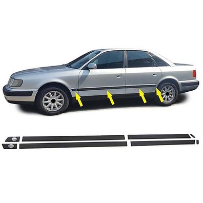 Stoßleisten Zierleisten Türleisten Set 8 teilig für Audi 100 C4 90-94
