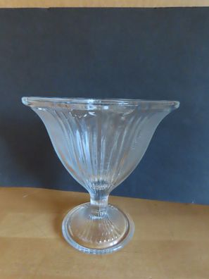 Eisschale Dessertschale Glas klar oval ca. 13,8 cm H