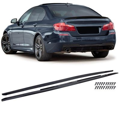 Aufsatz Seitenschweller Schwarz Glanz passend für 5er BMW F10 F11 2010-2017
