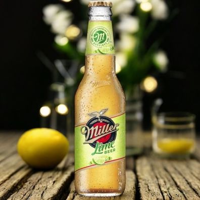 Miller Genuine Lime Bier 6 x 0,33 L - ein leichtes Radler mit 4,0% Vol