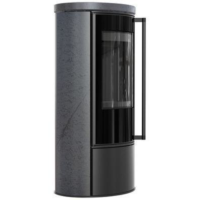 KRATKI ERIK Ø150 5,5 kW Keramikofen Grafite SATIN Deckel Schwarz Termotec