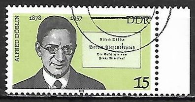 DDR gestempelt Michel-Nummer 2338 rechtes Seitenrandstück