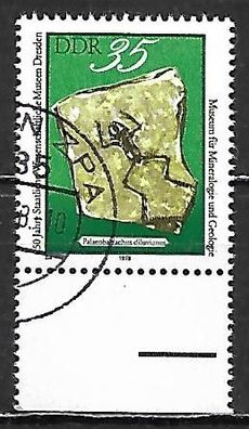 DDR gestempelt Michel-Nummer 2373 Unterrandstück