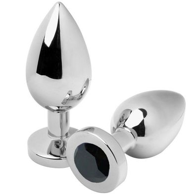Metalhard ANAL PLUG Diamond BLACK SMALL 5.71CM