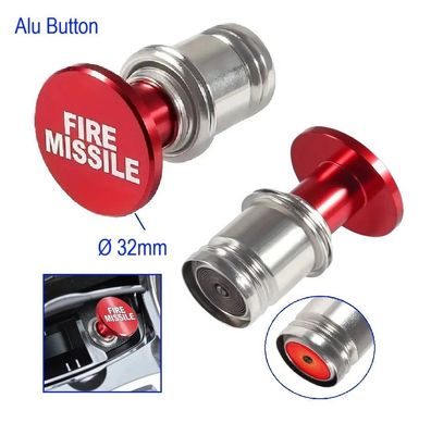 Alu KFZ 12V Zigarettenanzünder Fire Missle Zigartennanzünder Button Rakete rt