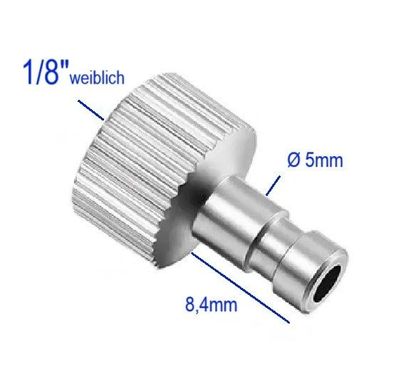 1/8" Airbrush Schnell Kupplung Nippel männlich