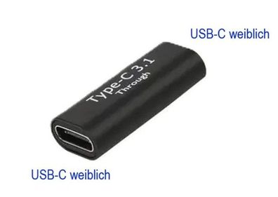 USB C Adapter USBC weiblich auf weiblich USB-C
