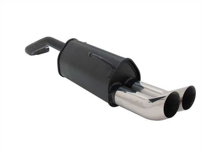 NOVUS Sportauspuff Endschalldämpfer 2x76mm D-T-M passend für VW Lupo / Seat Arosa