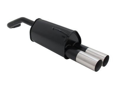 NOVUS Sportauspuff Endschalldämpfer 2x76mm RL passend für VW Lupo / Seat Arosa